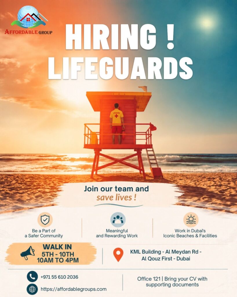 Affordable Group walk in interview Dubai poster – 5–10 Oct 2026